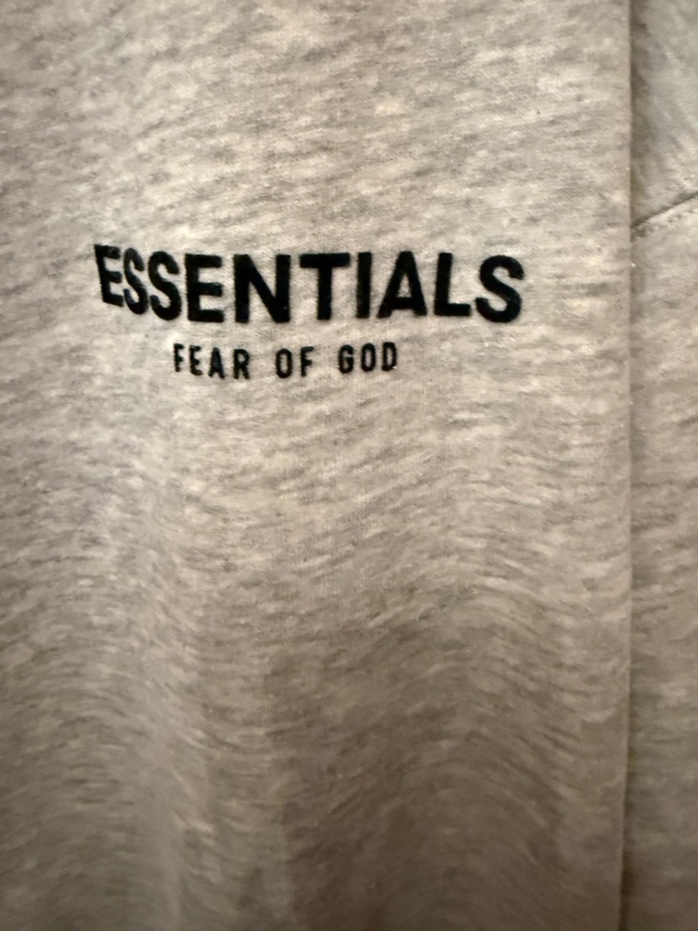 Fear of God Light Gray Crewneck Tee with Subtle Logo